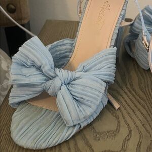 Blue Bow Accent Women's Shoes